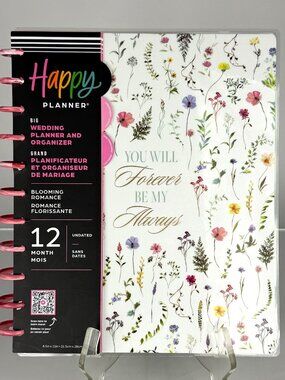The Happy Planner Big Wedding Planner & Organizer Blooming Romance Undated New